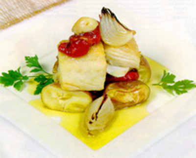 Bacalhau com Batata Assada