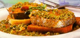 Postas de Pescada com Ervilhas