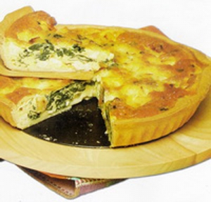 Quiche de Espinafres com queijo fresco